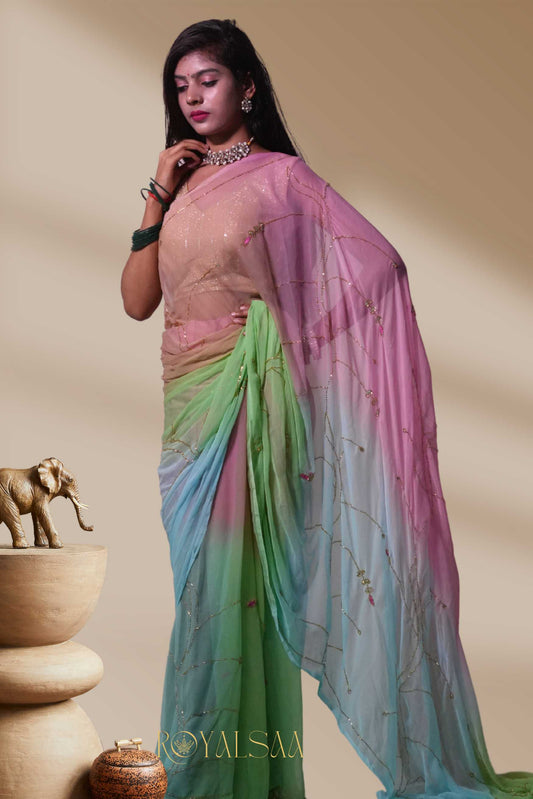 Jaal Saree – Handworked Elegance.