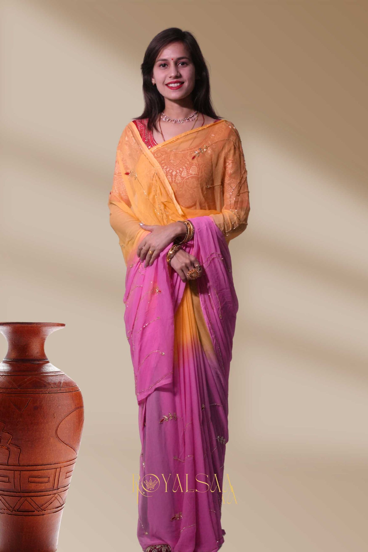 Jaal Saree Handworked Charm