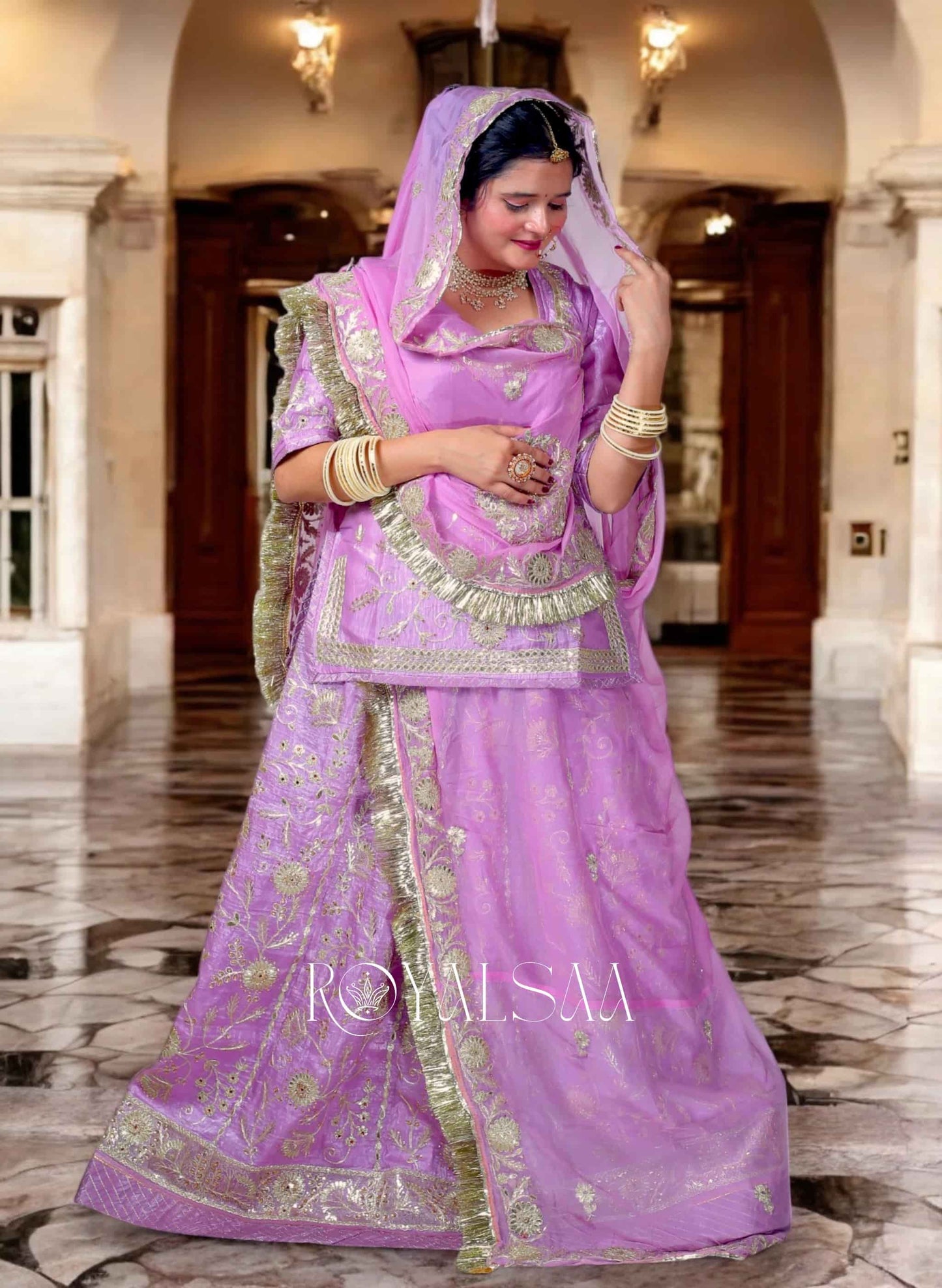 Shahi Lavender Rajputi Poshak