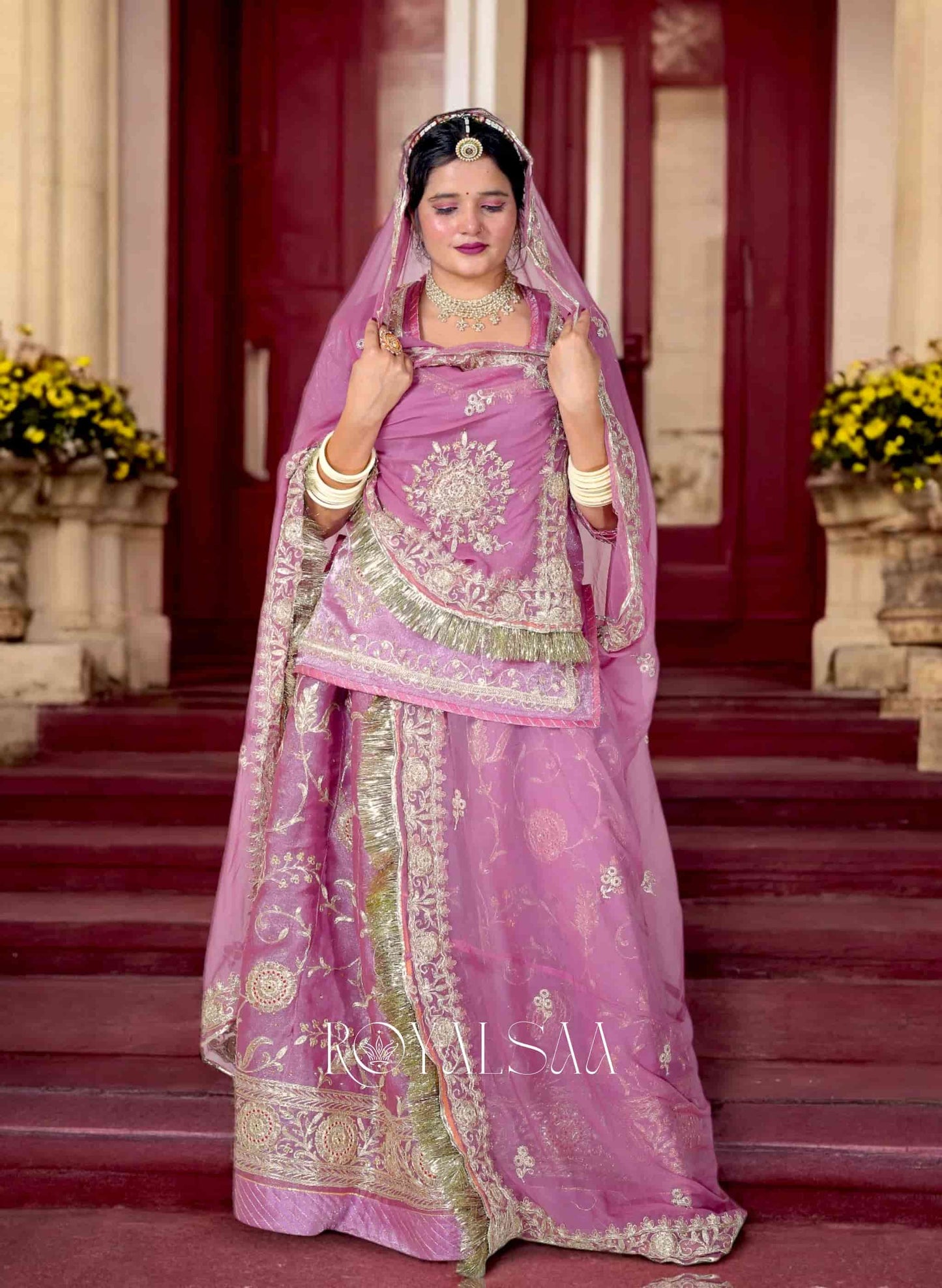 Rajputi Dhun Dusty Lavender Poshak