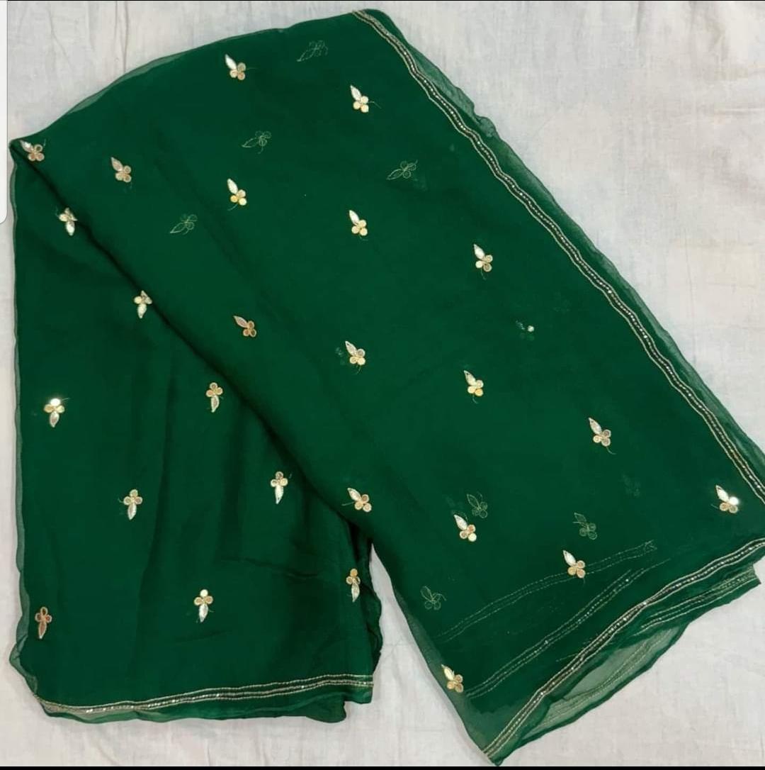 Mirror Saree – Graceful Handwork with Patra Detailing