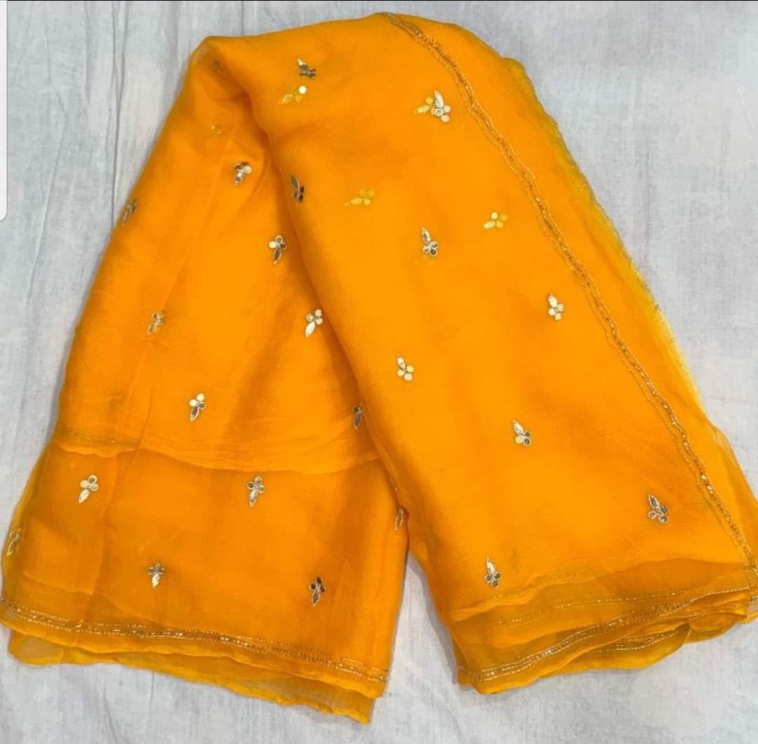 Mirror Saree – Handcrafted Shine with Patra Accents