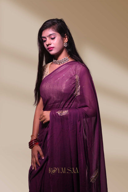 Kasab Saree – Intricate Elegance with Machine Work