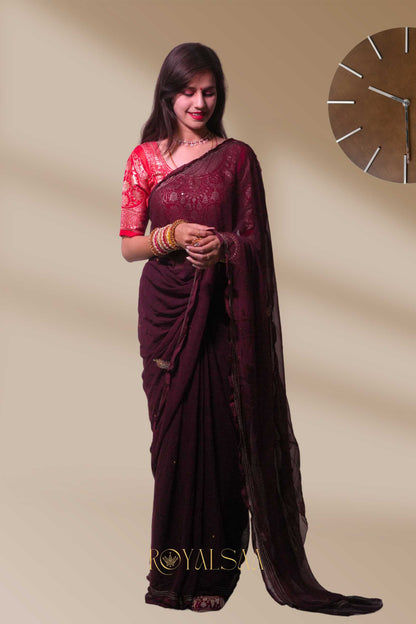 Kasab Saree – Timeless Detailing with Machine Craft