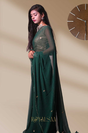 Mirror Saree – Graceful Handwork with Patra Detailing