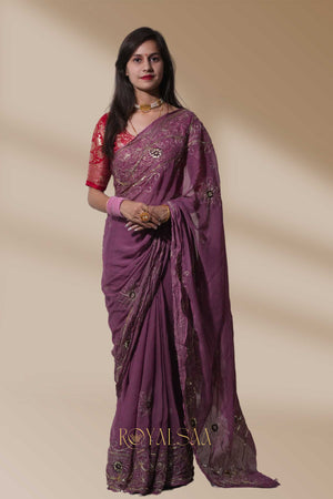 Meher Kasab Saree – Hand Sequin Touch
