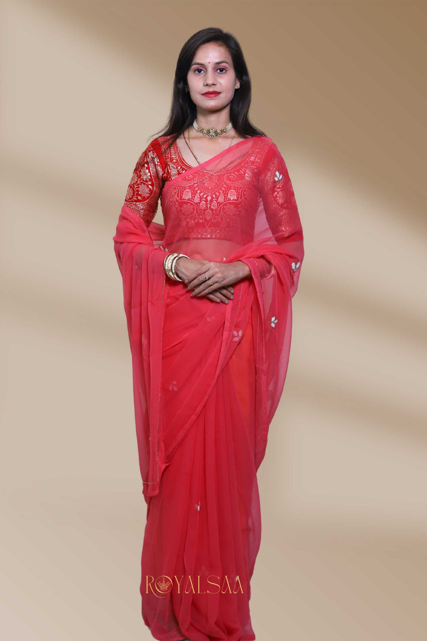 Butti Saree – Handcrafted Grace in Pink