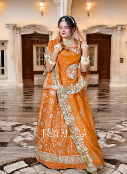 Jimmy Chu Burnt Orange Rajputi Poshak