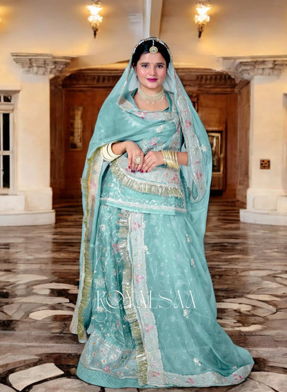 Aqua Heerban Rajputi Poshak Set