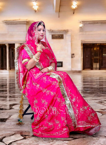 Rani Rang Poshak – Bamber Satin in Rani Pink